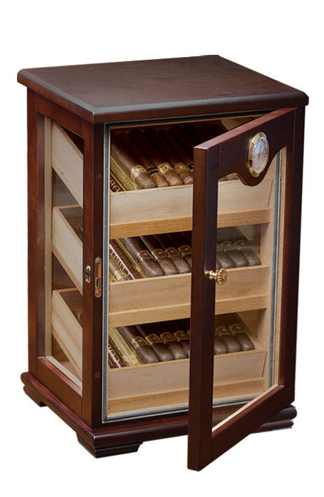 Dark Mahogany Counter Top Display Cigar Humidor - Figaro 1943