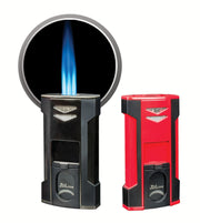 Six Flame Side Ignition Desktop Cigar Torch With Built-in Cigar Cutter - Figaro 1943