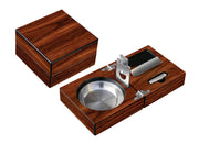 Folding Cigar Ashtray High Gloss Walnut Finish - Figaro 1943