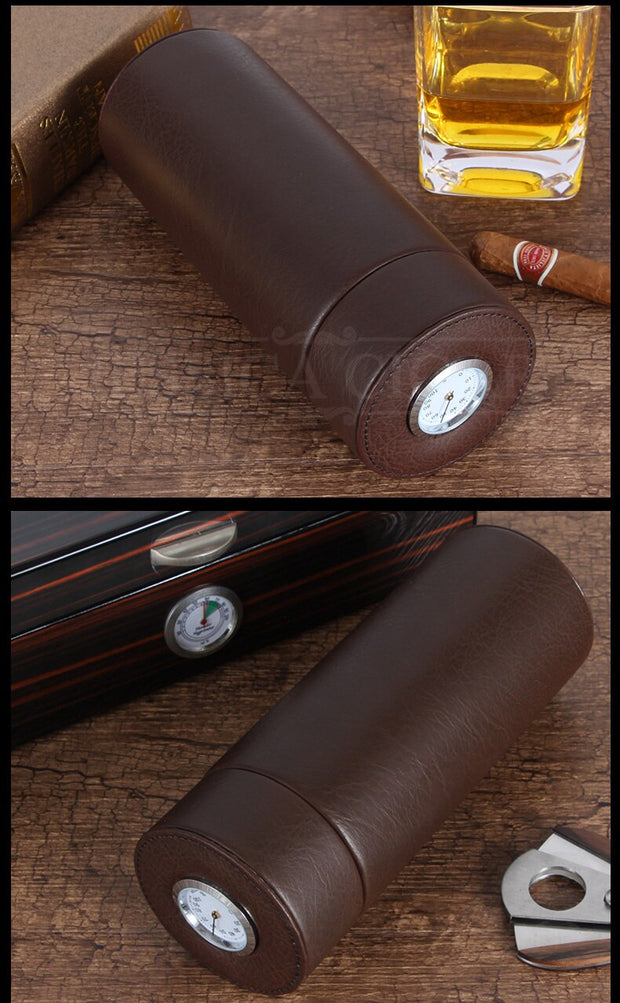 Wood Lined Portable Cigar Humidor - Figaro 1943